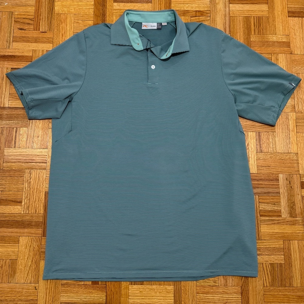 KJUS Striped Shortsleeve Golf Polo Sz XXL